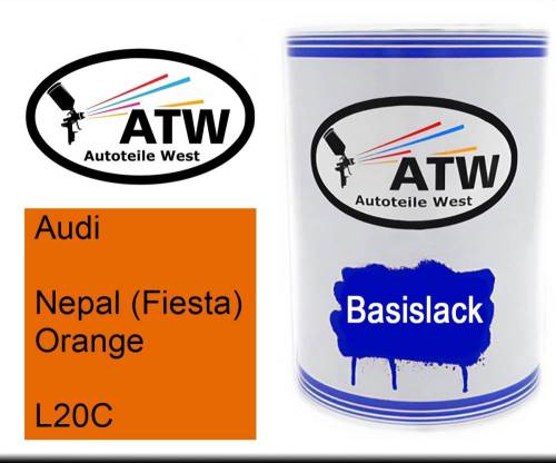 Audi, Nepal (Fiesta) Orange, L20C: 500ml Lackdose, von ATW Autoteile West.